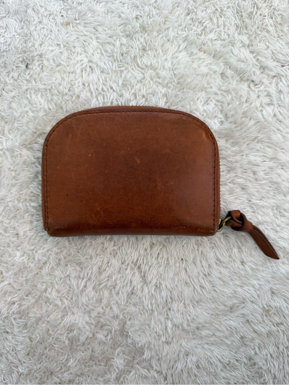 Madewell Brown Leather Zip Card Holder - Picture 2 of 3